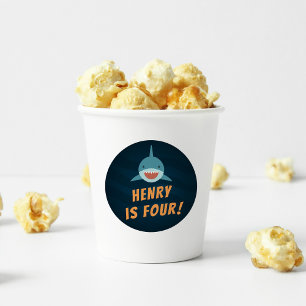 Shark Bait   Personalised Kids Birthday Classic Round Sticker