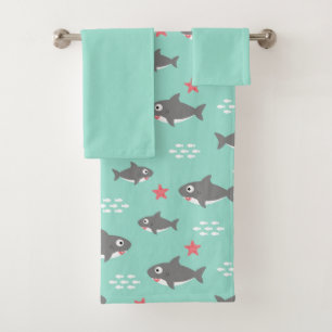 Shark Bath Towel Set