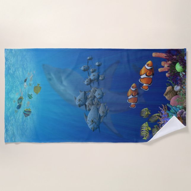 Shark beach towel (Front)
