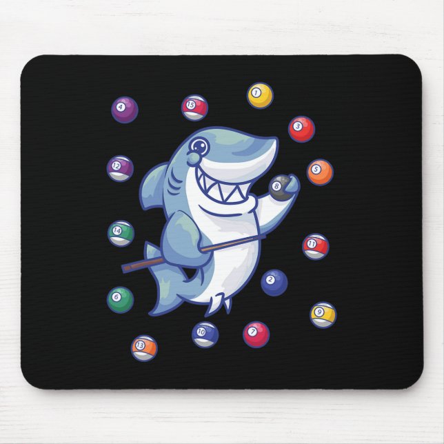 Shark Billiard Player I Pool Billiard I Snooker I  Mouse Pad (Front)