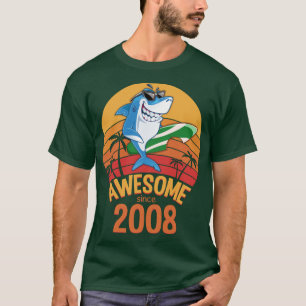 Shark Birthday 12 Years Old Surf Awesome Since 200 T-Shirt