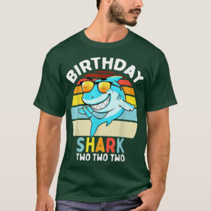 Shark Birthday 2 Years Old 2nd Birthday Matching F T-Shirt
