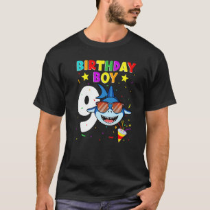 Shark Birthday 9 Years Old 9th Birthday Boy Matchi T-Shirt