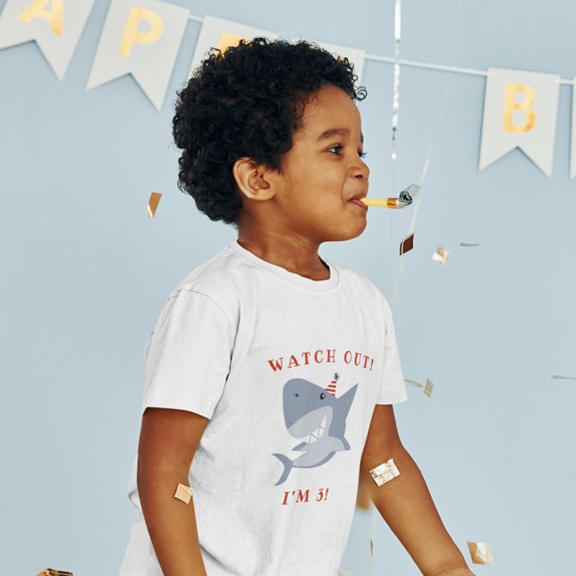 Shark Birthday Boy Watch Out Toddler T-Shirt (Creator Uploaded)