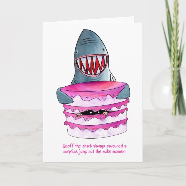Shark birthday card (Front)