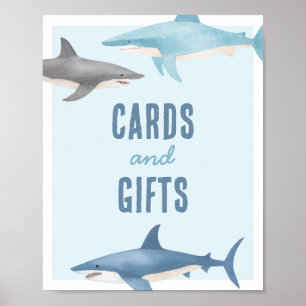 Shark Birthday Cards and Gifts Sign