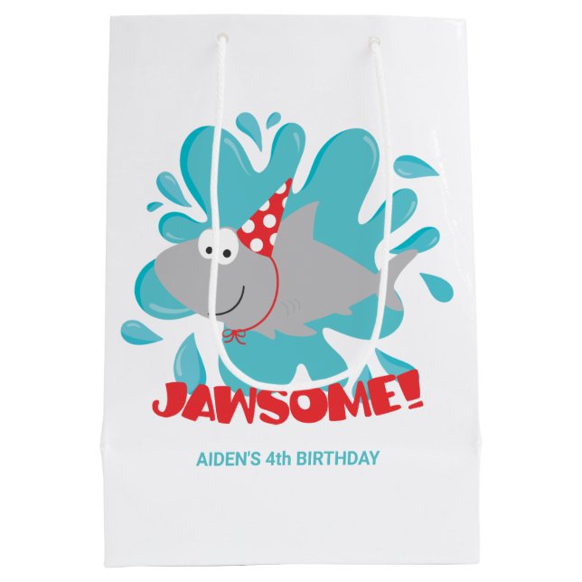 Shark Birthday Gift Bag (Back)