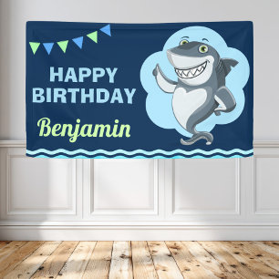 Shark Birthday Party Banner