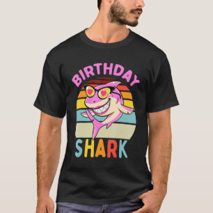 Shark Birthday Toddler Girls Kids Matching Family  T-Shirt