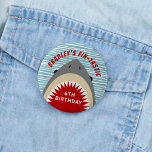 Shark Bite Any Age Birthday Party Button<br><div class="desc">Celebrate in style with these trendy birthday party buttons. The design is easy to personalize with your own wording and your family and friends will be thrilled when they receive these fabulous party buttons.</div>