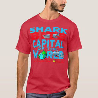 Shark Bite Capital In The World New Smyrna Daytona T-Shirt