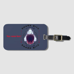 shark, bite Stylish Modern Trendy Gift Luggage Tag