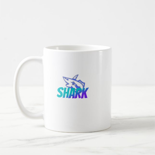 Shark  | Bold Ocean Predator Design for Gym & Gift Coffee Mug (Left)
