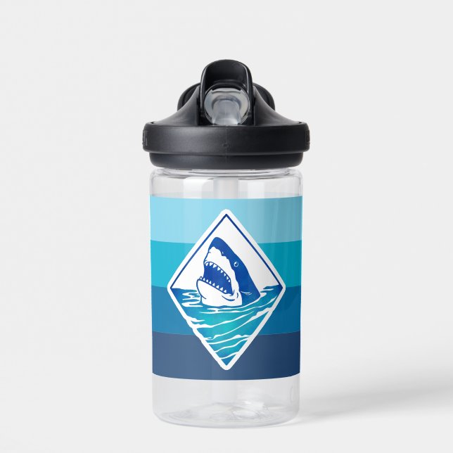 Shark Botella Water Custom Name Bottle (Front)