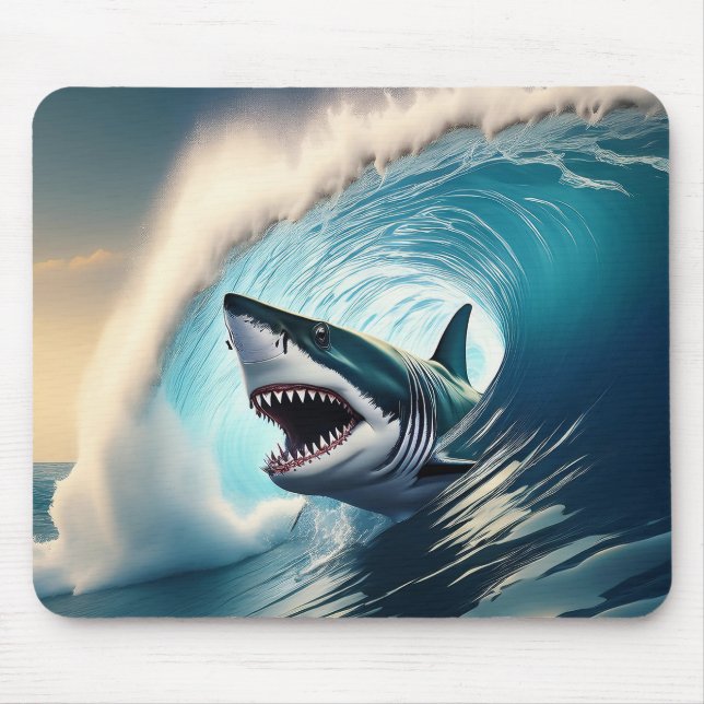 Shark Bump and Bite Mouse Pad (Front)