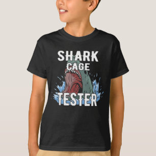 Shark Cage Tester Funny Amputee Gift  T-Shirt