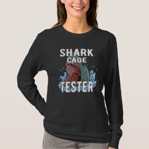 Shark Cage Tester Funny Amputee Gift  T-Shirt