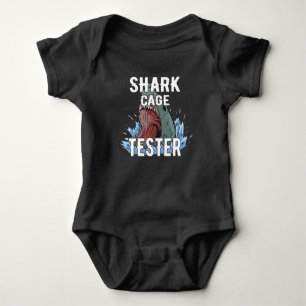 Shark Cage Tester Funny Amputee Gift T-Shirt Baby Bodysuit