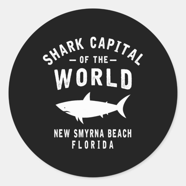 Shark Catal Of The World - New Smyrna Beach Fl-fun Classic Round Sticker (Front)
