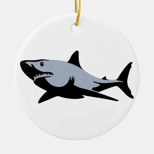 Shark Ceramic Tree Decoration (Front)