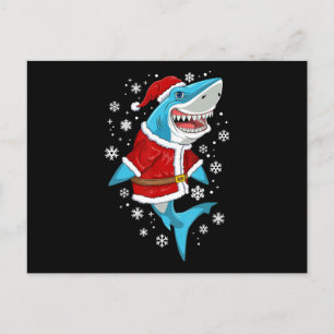 Shark Christmas Gift Santa Gifts Invitation Postcard