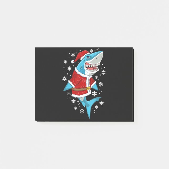 Shark Christmas Gift Santa Gifts Post-it Notes (Front)
