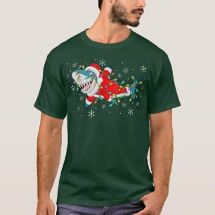 Shark Christmas Lighting Santa Shark Xmas  T-Shirt