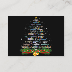 Shark Christmas Tree Shark Lovers Gifts Business Card
