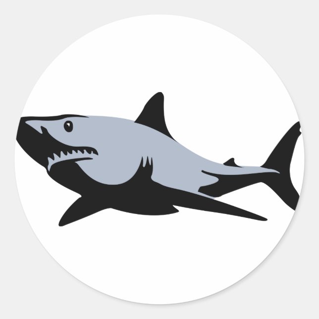 Shark Classic Round Sticker (Front)