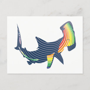 Shark Colour Swirl Postcard