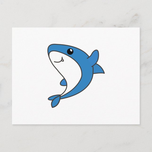 Shark. Cute Animals For Kids. Sharks Postcard (Front)