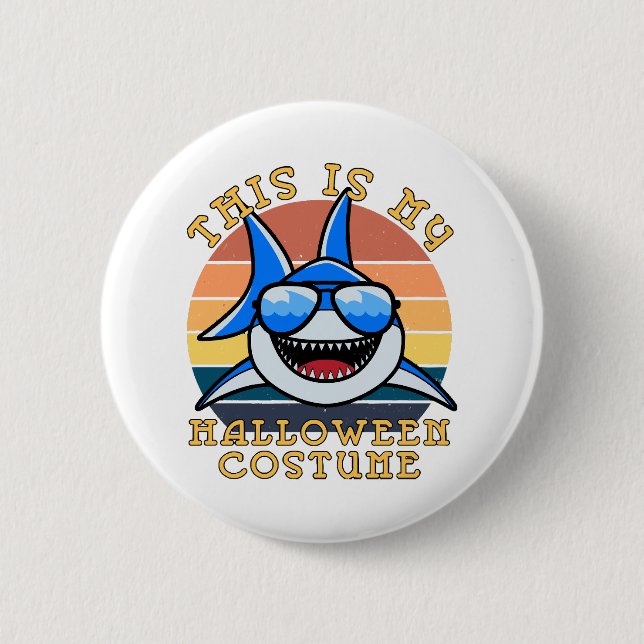 Shark Daddy Spooky Sunset Funny 6 Cm Round Badge (Front)