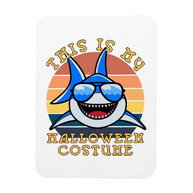 Shark Daddy Spooky Sunset Funny Magnet (Vertical)