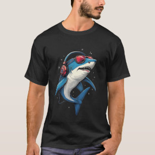 Shark Design Tiger Sharks Grey White Great Shark  T-Shirt