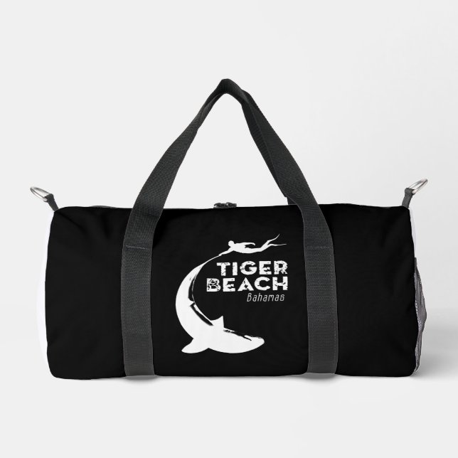 Shark Diving at Tiger Beach Duffle Bag (Front)