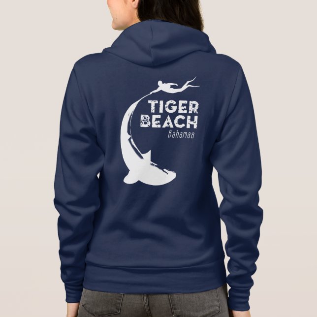 Shark Diving at Tiger Beach Hoodie (Back)