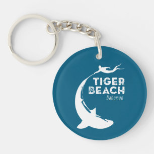 Shark Diving at Tiger Beach Key Ring