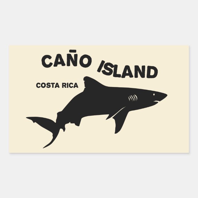 Shark Diving Caño Island - Costa Rica Rectangular Sticker (Front)