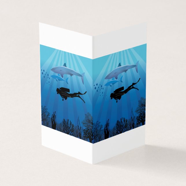 Shark Diving Scuba Diver (Outside)