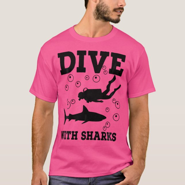 Shark Diving T-Shirt (Front)