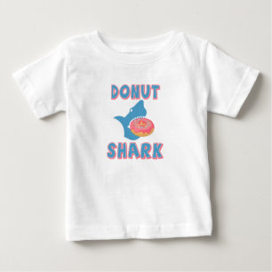 Shark eating a doughnut baby T-Shirt