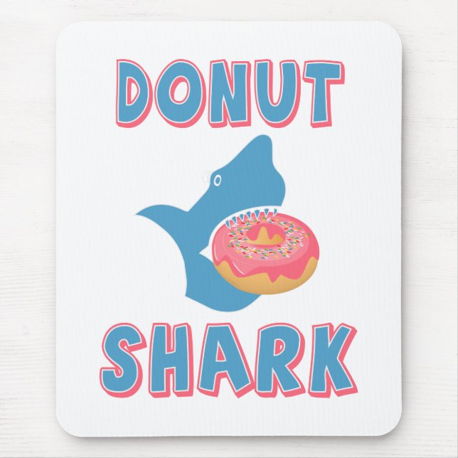 Shark eating a doughnut mouse pad (Front)