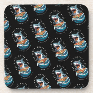 Shark Eating Pizza   The Great White Bite Jawsome  Coaster