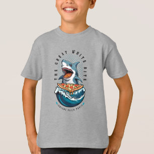 Shark Eating Pizza The Great White Bite Jawsome T-Shirt