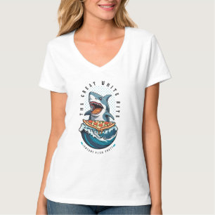 Shark Eating Pizza The Great White Bite Jawsome T-Shirt