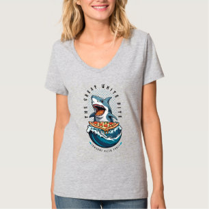 Shark Eating Pizza The Great White Bite Jawsome T-Shirt