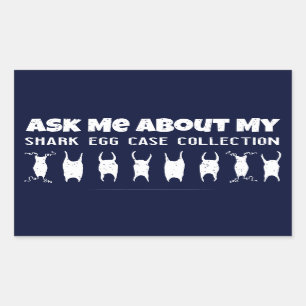 Shark Egg Case Collector Rectangular Sticker