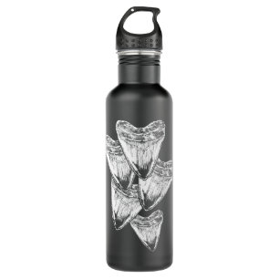 Shark enthusiasts Megalodon fossil tooth 710 Ml Water Bottle