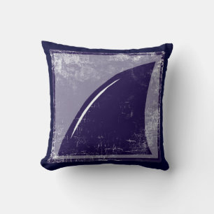 shark fin blue-colour cushion