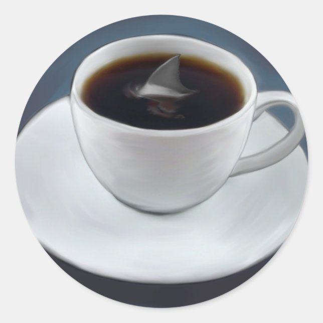 Shark Fin Coffee Sticker (Front)
